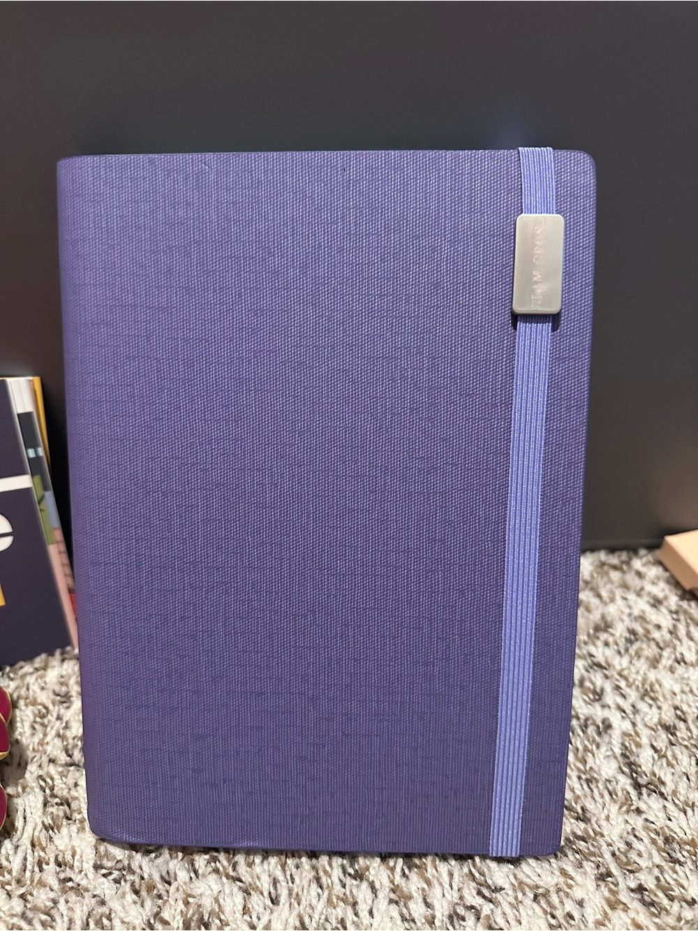 Purple Hardcover Notebook with Elastic Band